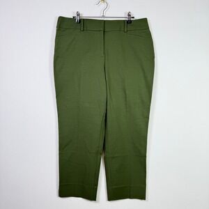 LOFT Olive Green Julie‎ The Riviera Pant Cropped Trousers 12P